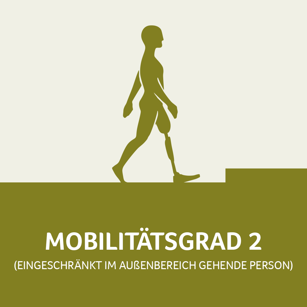 Mobilitätsgrad 2 - Grafik - Lentes Prothesenwerkstatt Köln