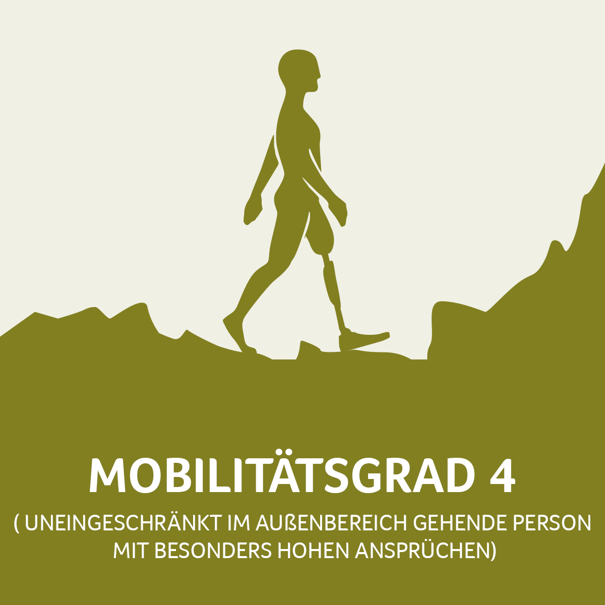 Mobilitätsgrad 4 - Grafik - Lentes Prothesenwerkstatt Köln